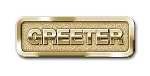 Badge-Greeter-Magnetic Back-Brass (2-1/16" x 2/3")