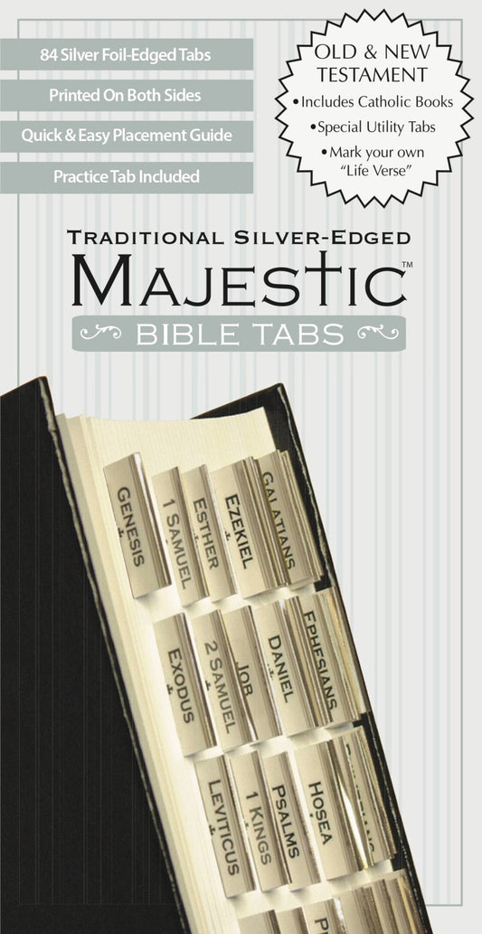 Bible Tab-Majestic-Traditional Silver Edged