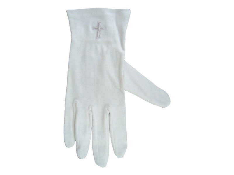 Gloves-White Cross Cotton-Large