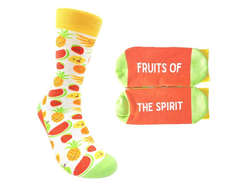 Socks-Fruits Of The Spirit (Fits Men Sizes 8-13 & Women 9 & Up)