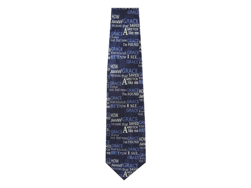 Tie-Amazing Grace-Polyester-Navy