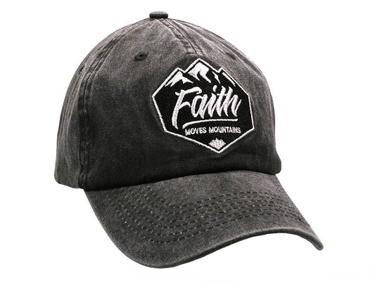 Cap-Faith Moves Mountains-Grey