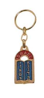 Key Chain-Israel/Ten Commandments-Brass (#4553)