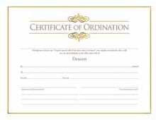 Certificate-Ordination-Deacon w/Gold Foil Embossing (8-1/2" x 11) (Pack Of 6)