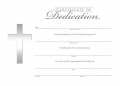 Certificate-Dedication w/Silver Foil Embossing (5" x 7") (Pack Of 6)