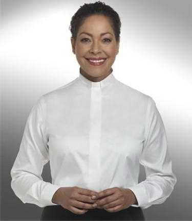 Clergy Shirt-Women-Long Sleeve Tab Collar-Size 20-White