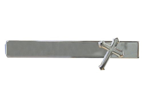 Tie Bar-Cross w/Gift Box-Silver