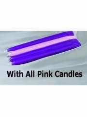 Candle-All Occasion Tapers-Rose (10" x 7/8") (Pack Of 12) (#6051-08)