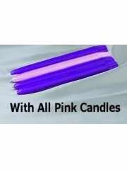 Candle-All Occasion Tapers-Rose (15" x 7/8") (Pack Of 12) (#6053-08)