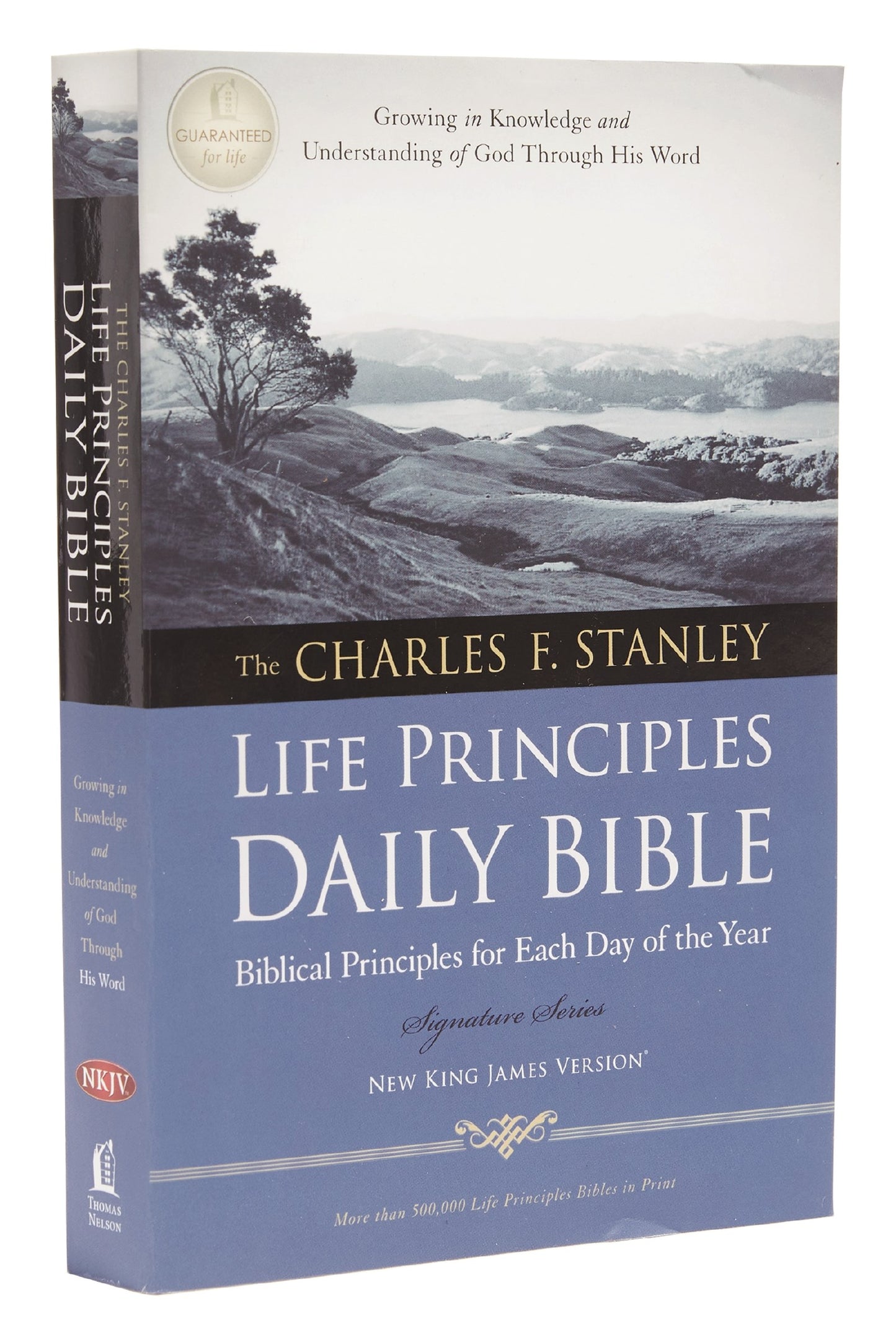 NKJV Charles Stanley Life Principles Daily Bible-Softcover