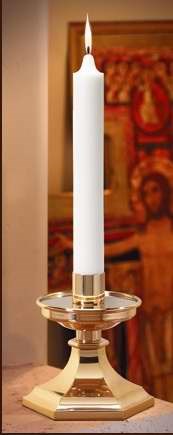 Candle-Altar Candle-Stearine-Large Diameter-Plain End-1-1/2" X 12"-Pack of 12