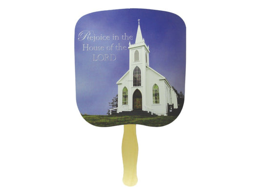 Hand Fan-Rejoice In The House of The Lord (Pack of 50)