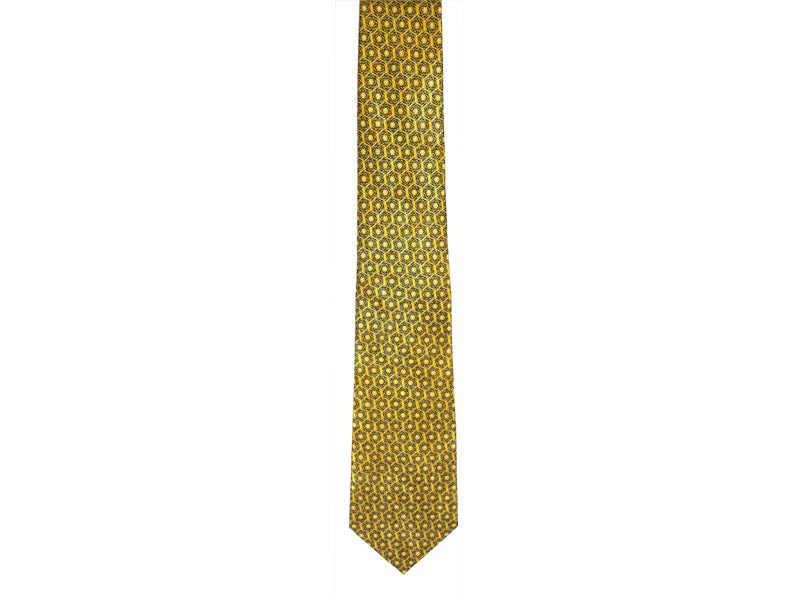 Tie-Circular Fish-Polyester-Yellow