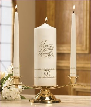 Candle-Wedding-Unity Set-Two Shall Become One-Gold