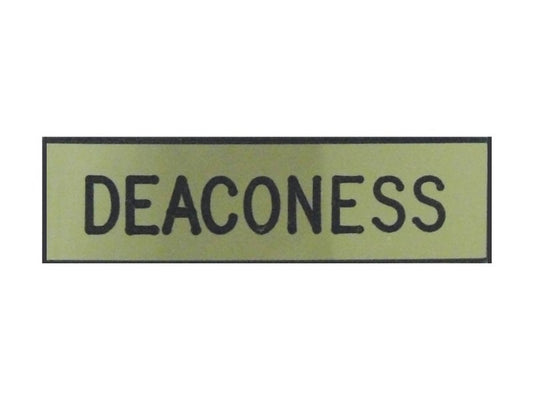 Badge-Deaconess-Pin w/Safety Catch-Gold/Black