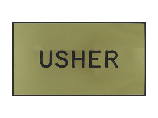 Badge-Usher-Magnetic-Gold/Black