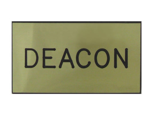 Badge-Deacon-Clip Back-Gold/Black