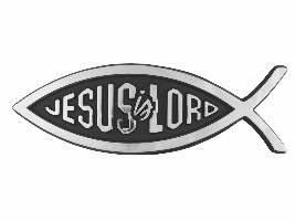 Auto Decal-3D Jesus Is Lord- Small (Silver)(Pack Of 6)