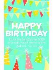 Postcard-Happy Birthday (Psalm 118:24) (Pack Of 25)