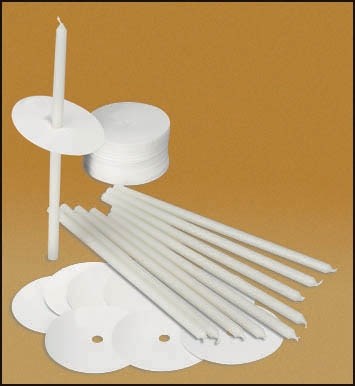 Candle-Congregation-w/Drip Protection-1/4" X 8 1/2"-Pack Of 50