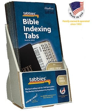 Display-Bible Tab-Large Print-Old & New Testament-Gold (Pack Of 20)