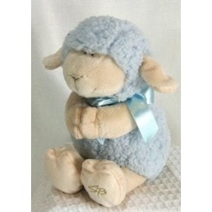 Toy-Plush-Musical Praying Lamb/Jesus Loves Me (11")-Blue