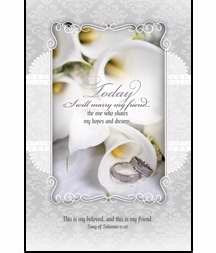 Bulletin-Today I Will Marry My Friend (Song Of Solomon 5:16  KJV) (Pack Of 100)