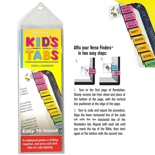 Bible Tab-Verse Finders-Horizontal-Thin Pack-Kid's Tab