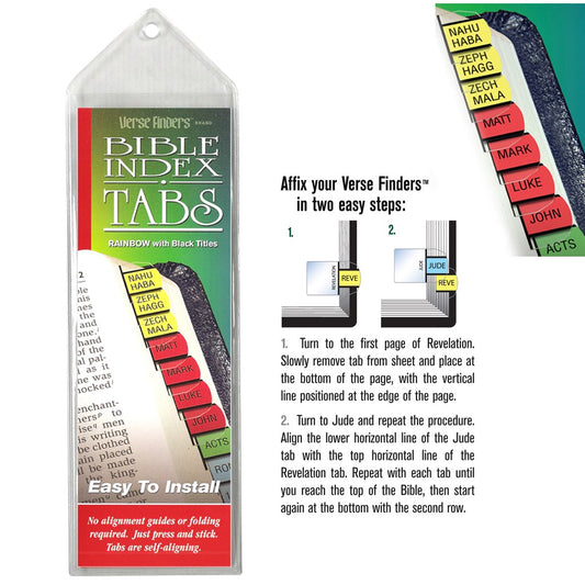 Bible Tab-Verse Finders-Horizontal-Thin Pack-Rainbow