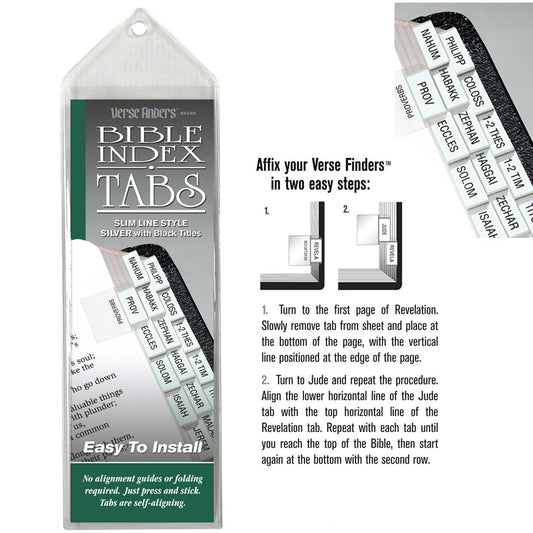 Bible Tab-Verse Finders-Slim Line-Silver