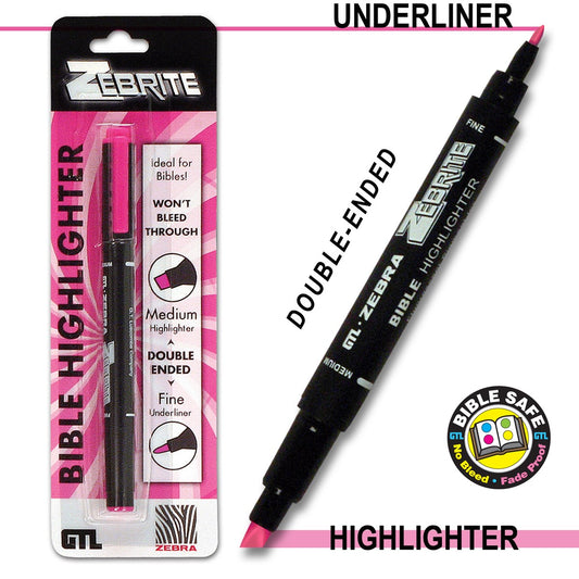 Highlighter-Zebrite Carded-Pink (Pack Of 6)