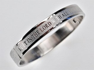 Bracelet-Bangle-Trust (Prov 3:5) (7")