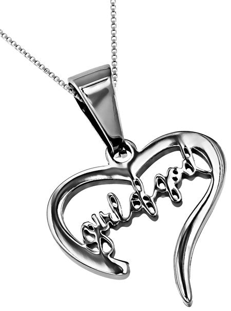 Necklace-Handwriting Heart-Girl Of God (18")