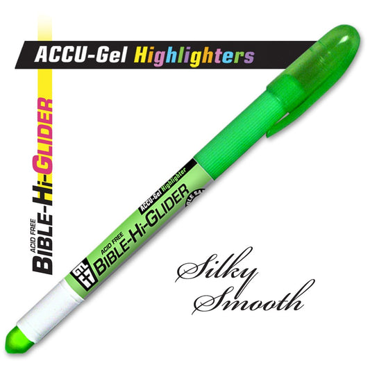 Highlighter-Accu-Gel Bible Hi-Glider-Green (Bx/12)