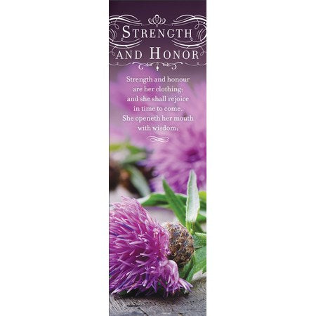 Bookmark-Strength And Honor (Proverbs 31:25-26 KJV) (Pack Of 25)