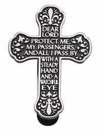 Visor Clip-Cross-Traveler's Prayer/Cross (Carded)