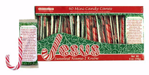 Candy-Candy Cane Box (40 Mini Canes) 6 Oz