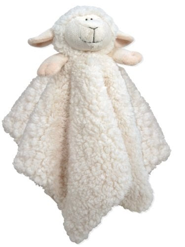 Blankie-Cuddle Bud-Lamb-Satin Trimmed-Cream (18 x 18)