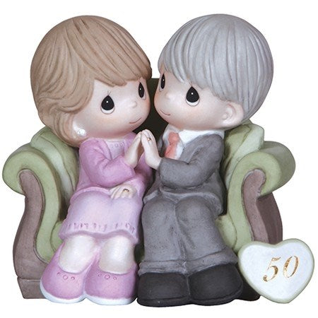 Figurine-50th Anniversary-Couple On Sofa (Through The Years)