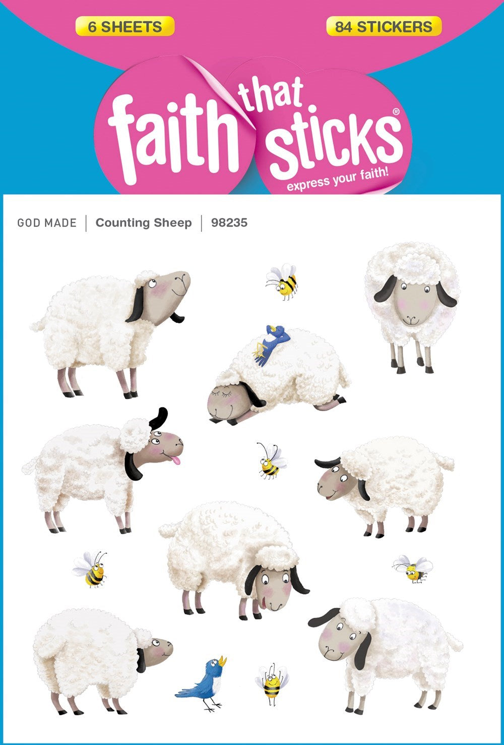 Sticker-Counting Sheep (6 Sheets) (Faith That Sticks)