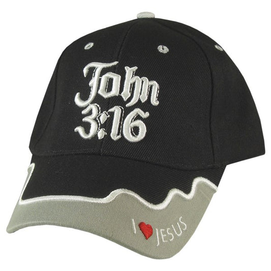 Cap-John 3:16-Black