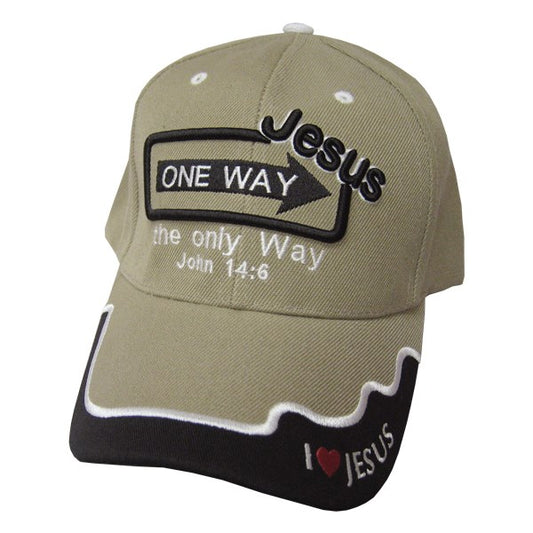 Cap-One Way-Jesus-Khaki