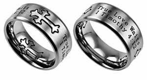 Ring-Neo Cross-Silver-True Love Waits (Mens) Sz  9