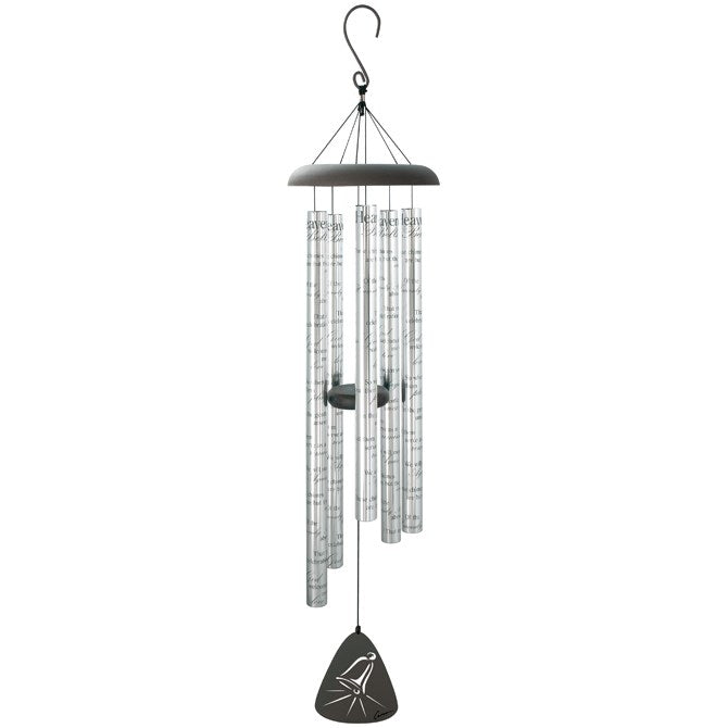 Wind Chime-Sonnet-Heavenly Bells-Bereavement-Silver/Black (44")