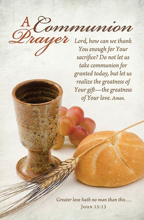 Bulletin-A Communion Prayer (John 15:13  KJV) (Pack Of 100)