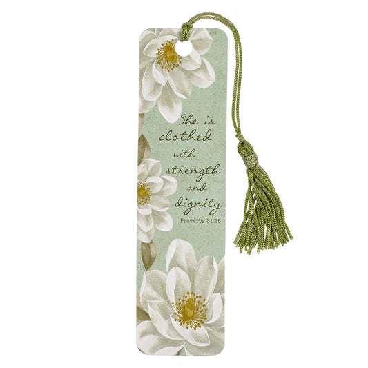 Bookmark-She Is Clothed In Strength And Dignity W/Tassel (Pack Of 6)