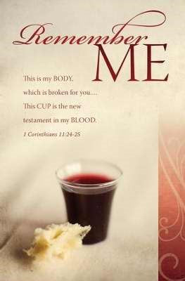 Bulletin-Remember Me/Bread & Cup (1 Corinthians 11:24-25  KJV) (Pack Of 100)