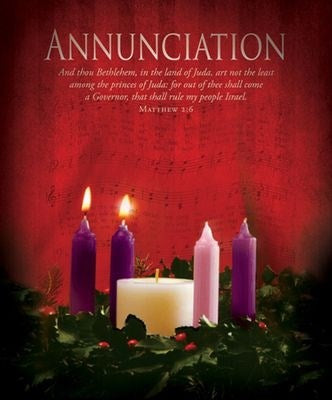 Bulletin-Advent Week 2: Annunciation-Legal Size (Pack Of 100)