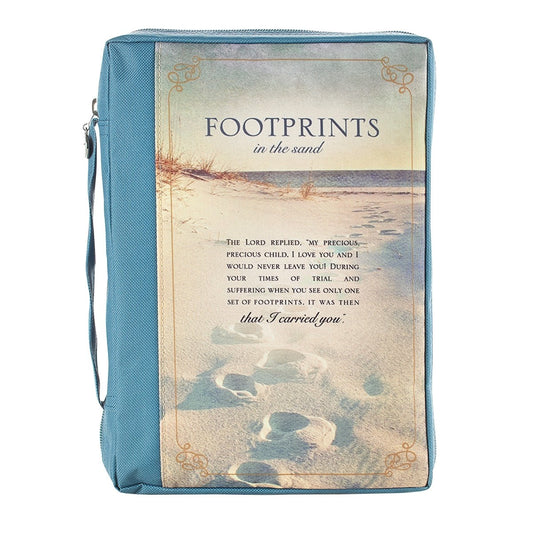 Bible Cover-Footprints-Large