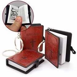 Keychain-Smallest Bible XL-Brown